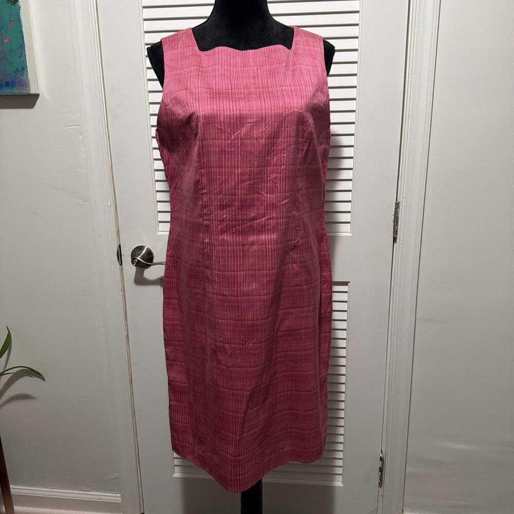 Talbots Silk Shift Dress - Pink - Sleeveless - Size 14